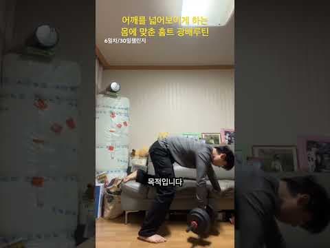 15kg 덤벨 & 철봉으로 끝내는 광배근 홈트 다이어트