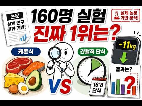 다이어트 방법 비교 연구! 케톤식 간헐적 단식 체중 감량 결과는?