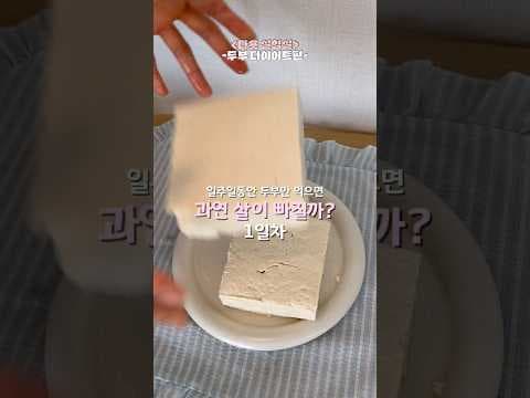 두부 다이어트 식단으로 건강하게 체중 감량하는 방법